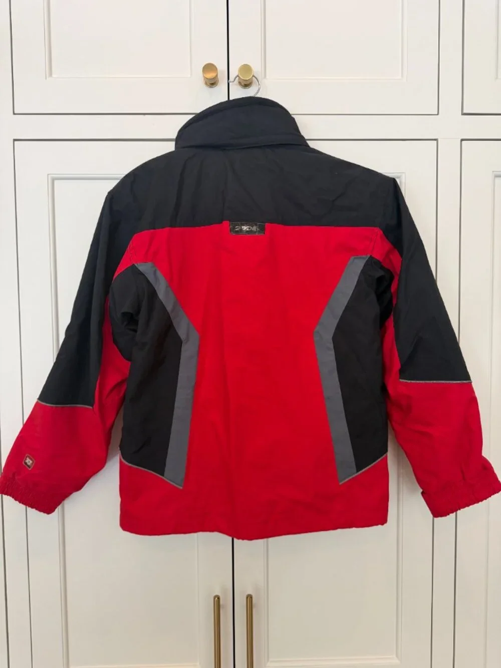 Spyder Youth Ski Jacket | Red, Black, and Gray | Size Youth 12 + Columbia Fleece